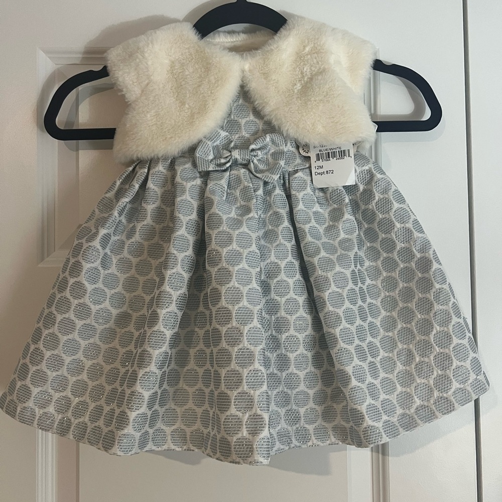 Popatu Blue and Cream Formal Kids Dress from Nordstrom